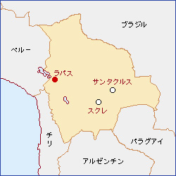 ボリビアの地図